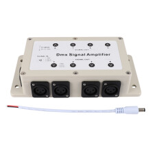 Controlador de LED DMX512 com amplificador de sinal e saída de 8 canais DC12-24V
