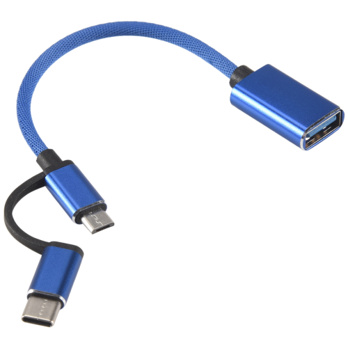 2 in 1 USB 3.0 OTG Adapter Cable Type-C Micro-USB to USB 3.0-Blue 2