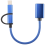 2 in 1 USB 3.0 OTG Adapter Cable Type-C Micro-USB to USB 3.0-Blue 1
