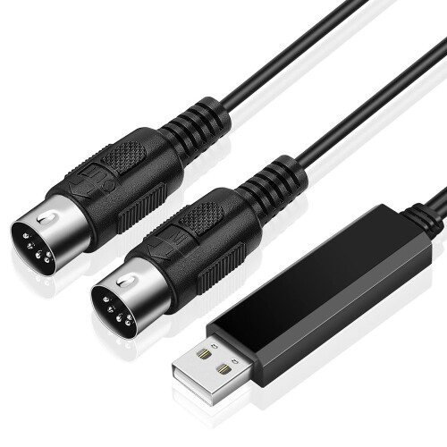 USB MIDI Cable Converter for PC to Piano Keyboard in Studio 6.5Ft 2