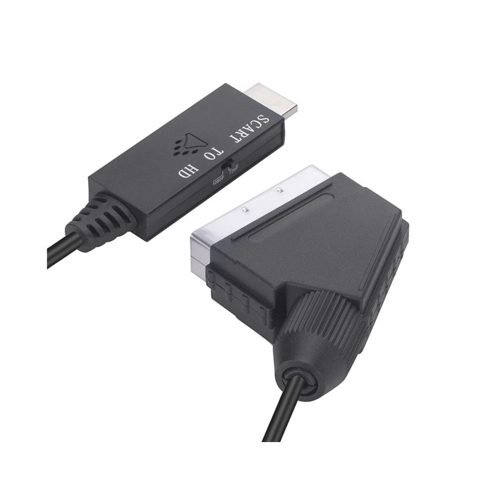 Scart To -Compatible Tv Audio Video Adapter Converter Cord 4852230768610