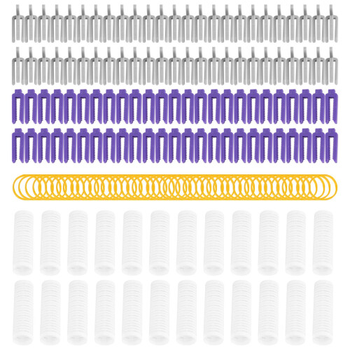 Grote 24-delige salon nylon klittenband haarrollers set haarpermanent 2