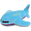 Avion en peluche de 40 cm, coussin de dos pour enfant, bleu 1