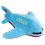Avion en peluche de 40 cm, coussin de dos pour enfant, bleu 3