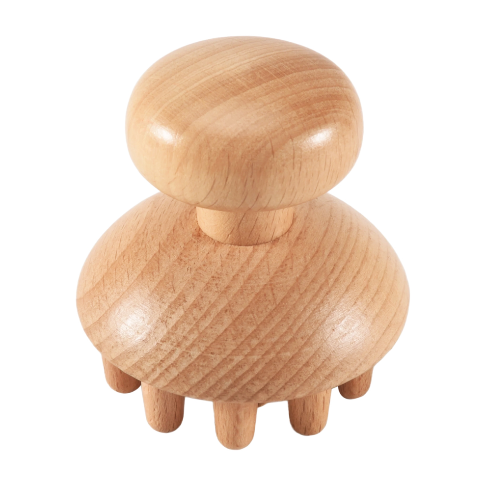 Bez Marki Wood Mushroom Shape Therapy Massage Tool Massager