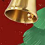 Super Loud Hand Barking Bell, Solid Brass Dinner Bell Gold 5