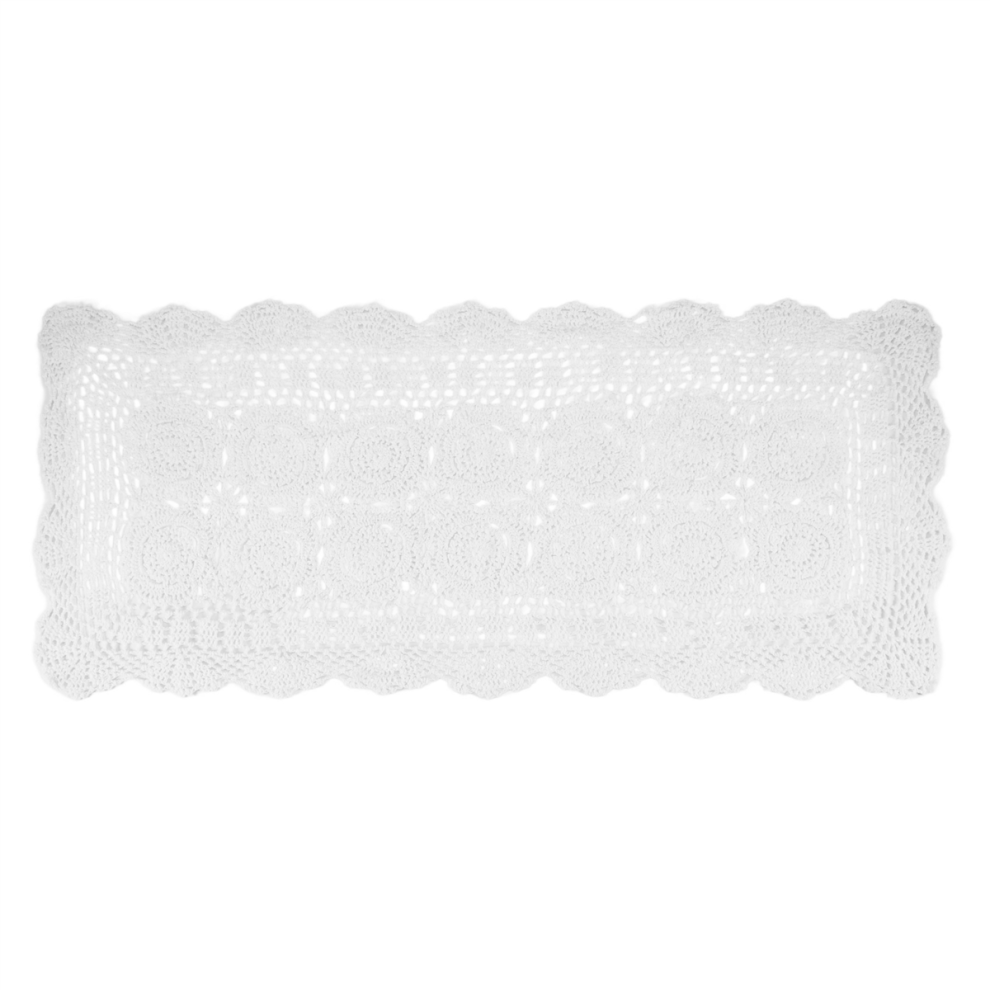 Cotton Handmade Crochet Lace Table Runner White Dresser Decor-image-OPC-PJ2YSQ7-NEW