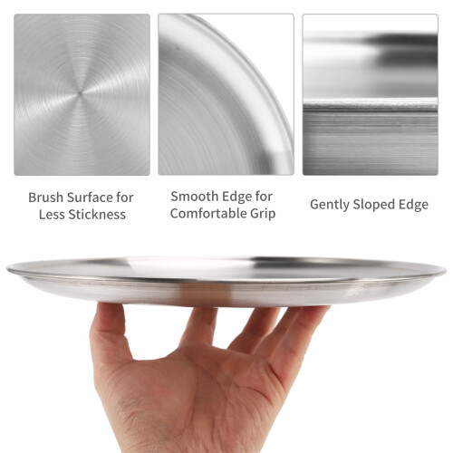 Conjunto de 2 formas redondas para pizza de 25 cm (10 polegadas), em aço inoxidável. 2