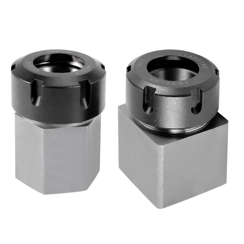 Conjunto de 2 pinças ER32 para fixação de peças quadradas e hexagonais. 1