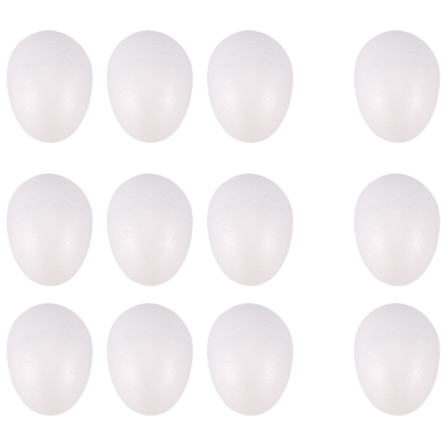 Pacote com 12 Ovos de Páscoa de Espuma de 7,6 cm (3 polegadas) em Formato de Ovo Branco - Bolas para Artesanato