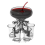 Party Drink Dispenser with 6 Shot Glasses Set - Acrylic Touchless 3