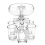 Party Drink Dispenser with 6 Shot Glasses Set - Acrylic Touchless 1