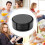 Set of 6 Leather Drink Coasters Round Cup Mat Pad Kitchen Use Black 6