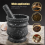 Pattern Pestle Set Stone Herb Spice Grinder Solid Grinder 6