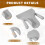 Plastic chipschep, frietschep, laadschep, schep met dubbel handvat 6