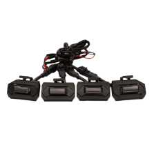 4 piezas de luces LED delanteras para la parrilla del coche, lámpara externa de parrilla, humo