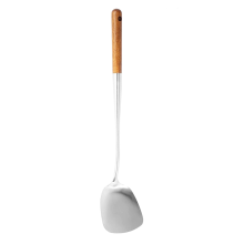 Wok-Spatel, 43 cm langer Spatel für Wokpfannen, Wok-Spatel aus Edelstahl