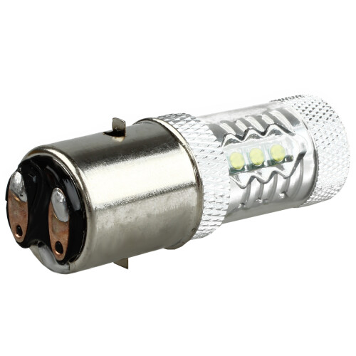80W BA20D H6 Weiße 16 LED Motorrad-Scheinwerferlampe 1