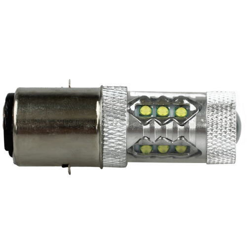 80W BA20D H6 Weiße 16 LED Motorrad-Scheinwerferlampe 2