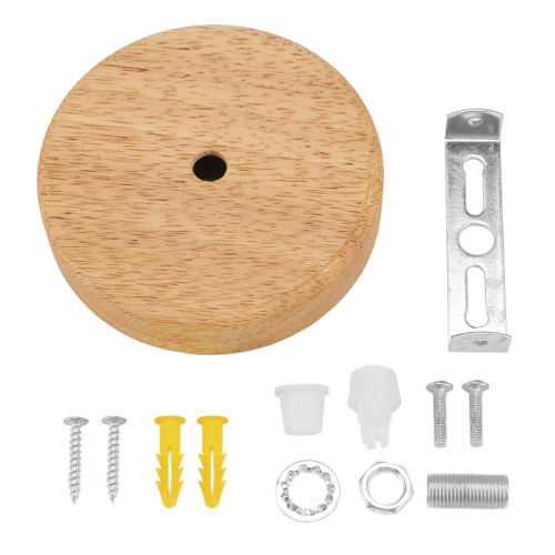 Lampfotplatta Trätakhållare e27 Lampdiameter 100 mm Dold skruv