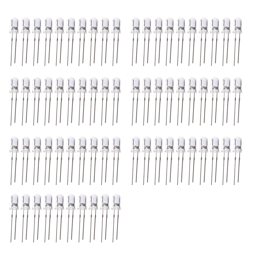 Led Bright Light Lamp Emitting Diode, 70 Piece, Dc 3V-6V, 5 Mm, White 4852230737135