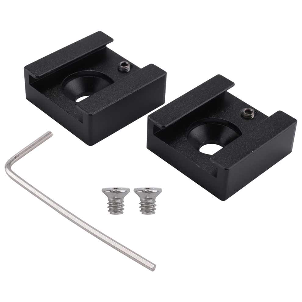 Cold Shoe Mount Aluminum With 1/4 Thread For Camera Cage Flash(2 Pcs) 4853297016683