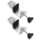 2 Pcs Office Desk Divider Clamp Privacy Screen Clip Holder -Silver 3