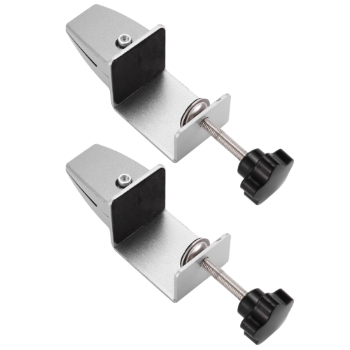 2 Pcs Office Desk Divider Clamp Privacy Screen Clip Holder -Silver 2
