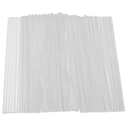 100 Palitos de Pirulito de Acrílico de 15 cm (6 Polegadas) - Hastes de Acrílico Transparentes e Reutilizáveis