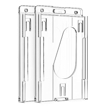 2 soportes verticales para insignias de plástico duro con diseño de ranura para el pulgar