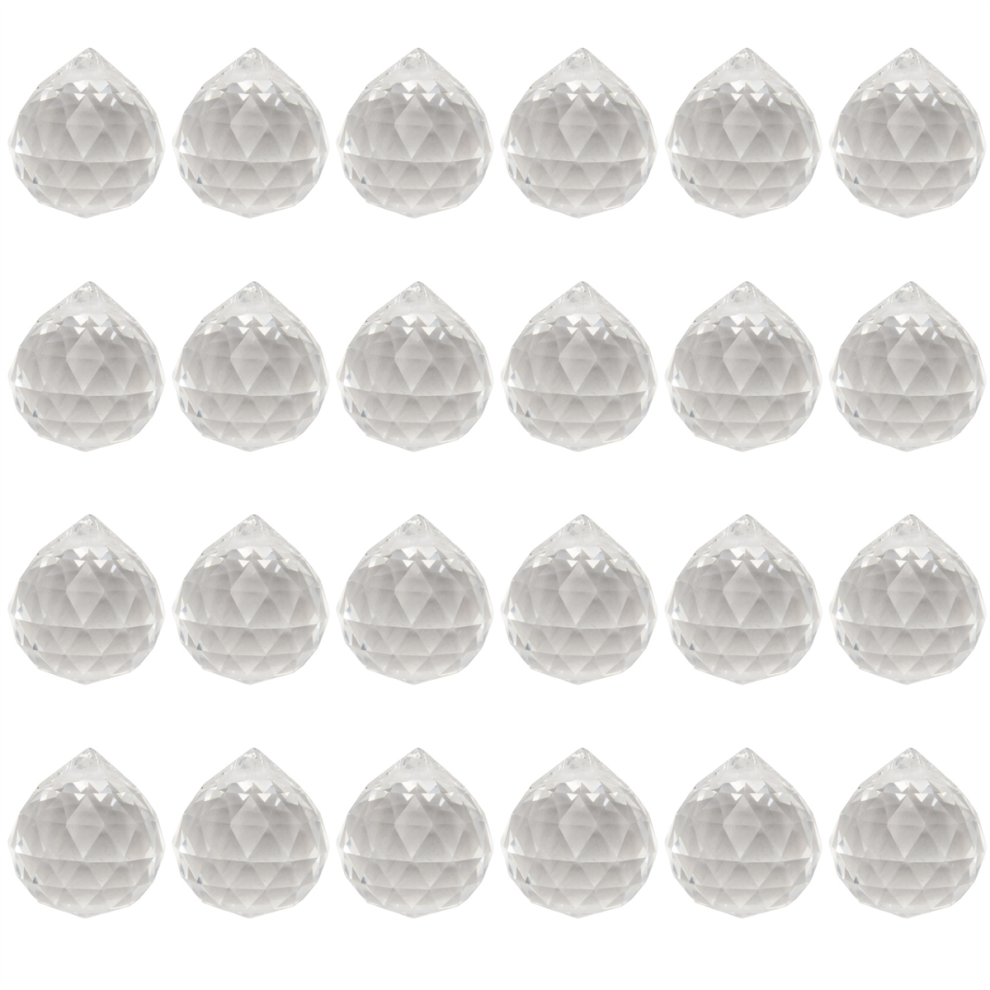 24 Pcs Crystal Balls Prism Maker Hanging Crystals Prisms 20mm