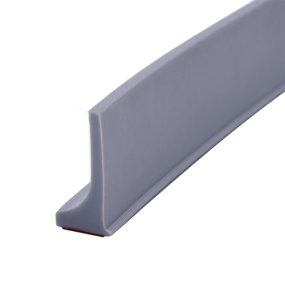 Isolierstreifen Silikonwasserbarriere For Badezimmer, Dusche, Rutschfeste Trockennasstrennung, Biegbare Bodenbarriere (Size: Gray 200Cm) 6276012015088