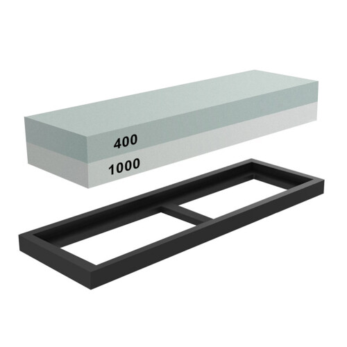 2-IN-1 Sharpening Stone 400/1000 Grit Waterstones, Knife Sharpener 1