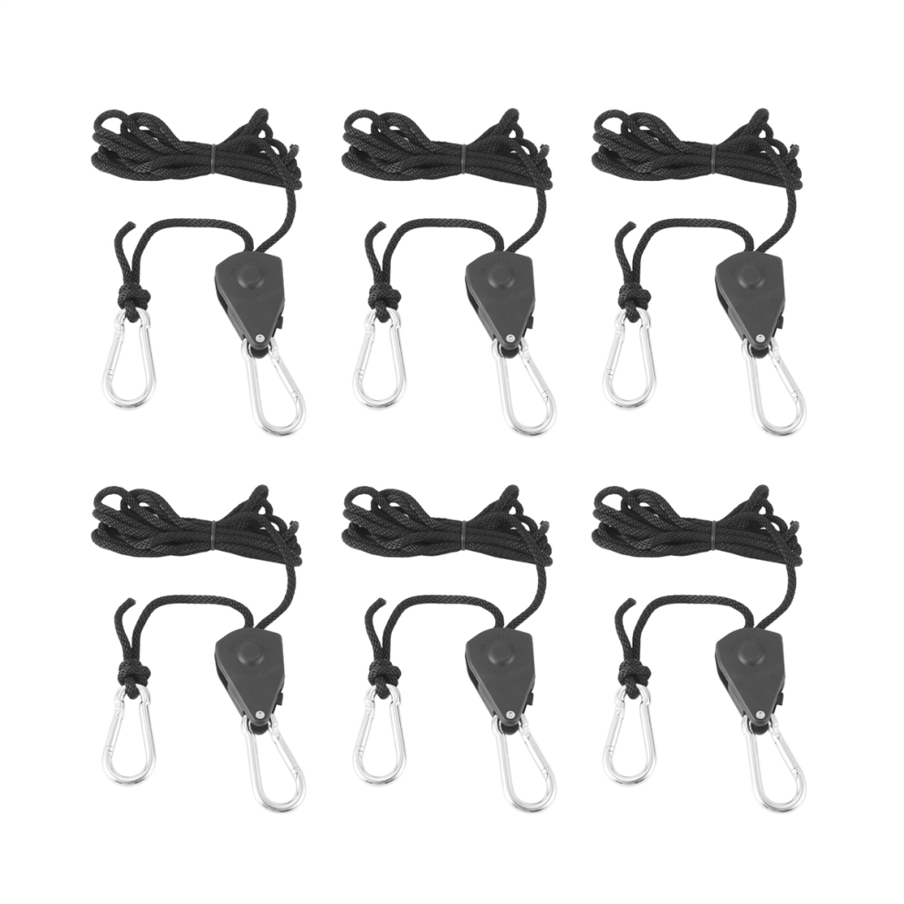 6Pcs 1/8 Inch Heavy-Duty Adjustable Growth Light Ratchet Rope Hanger 4853934894438