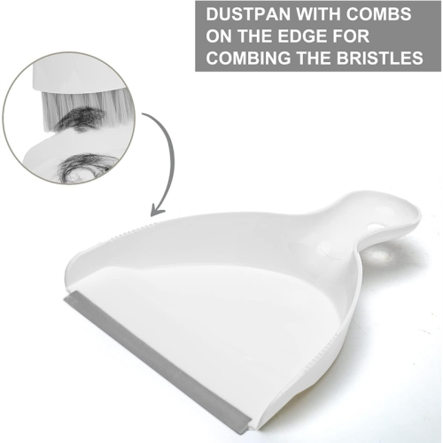 Mini Pá de Mão com Conjunto de Escova de Limpeza para Casa e Mesa de Escritório 2