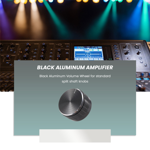Black Aluminum Volume Control Amplifier Knob Wheel 1