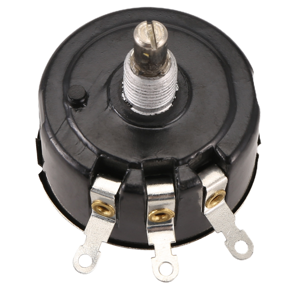Wx050 10K Ohm 5W 6Mm Rotary Wire Wound Potentiometer Black+Silver 4852230790864