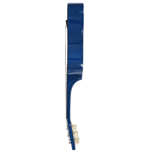 Guitarra de 6 cordas com 12 trastes e 23 polegadas em madeira de tília para iniciantes (azul) 2