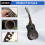 Guitarra de 23 polegadas, madeira basswood, 12 trastes, 6 cordas para iniciantes (preto) 7