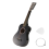 Guitarra de 23 polegadas, madeira basswood, 12 trastes, 6 cordas para iniciantes (preto) 5