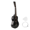 Guitarra de 23 polegadas, madeira basswood, 12 trastes, 6 cordas para iniciantes (preto) 2