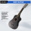 Guitarra de 23 polegadas, madeira basswood, 12 trastes, 6 cordas para iniciantes (preto) 6
