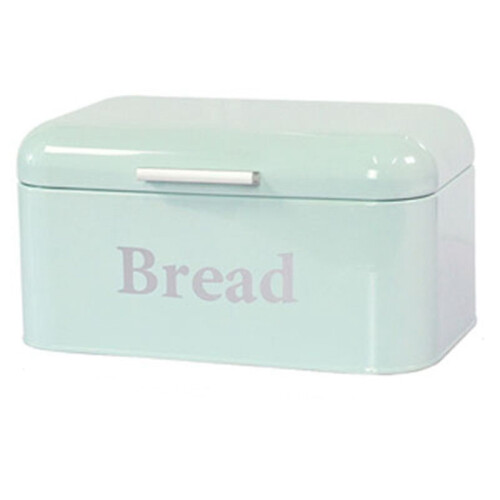 Vintage Bread Box Cupboard Iron Snack Box Desktop Storage Box Blue