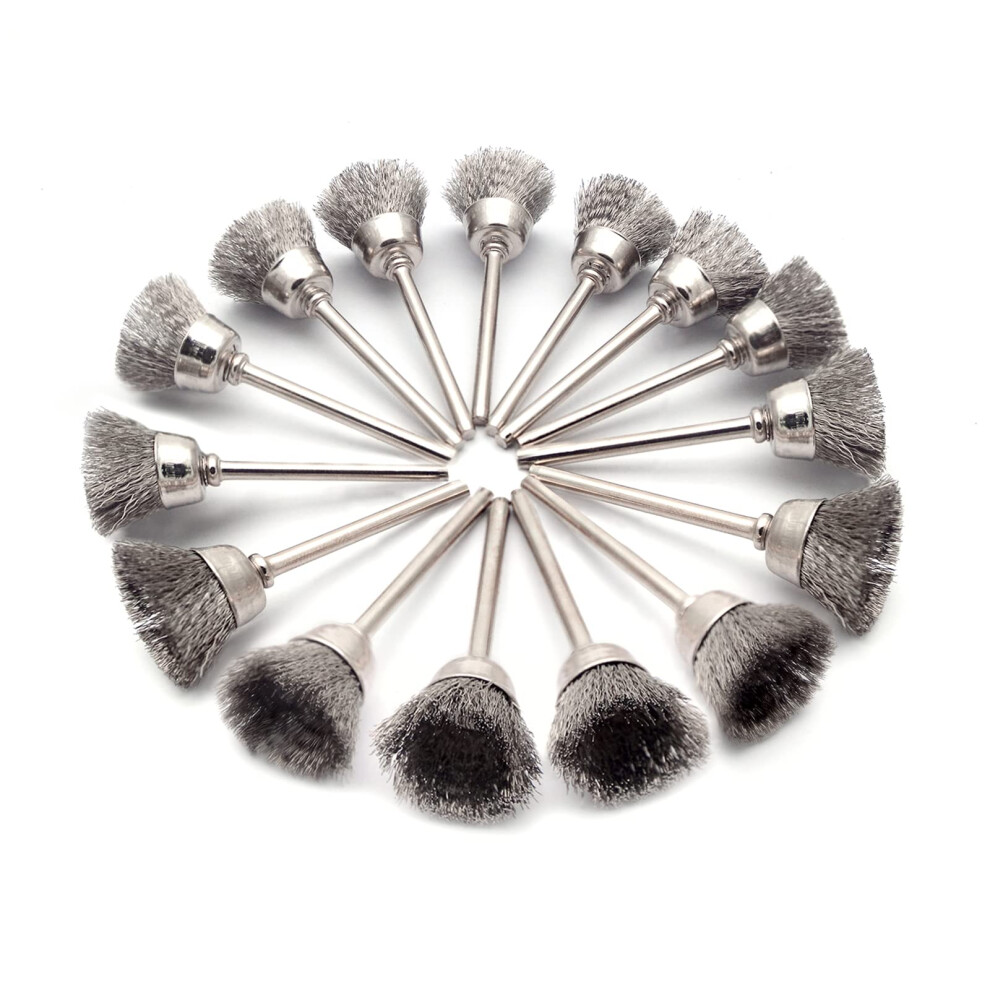 Wire Brush Set 15 Pieces Steel Wire Wheel Brush Polishing Cleaning Rotary Tool Cup Brush For Drill, Diy, Grinding, Cleaning Cup Brush 6493810258251