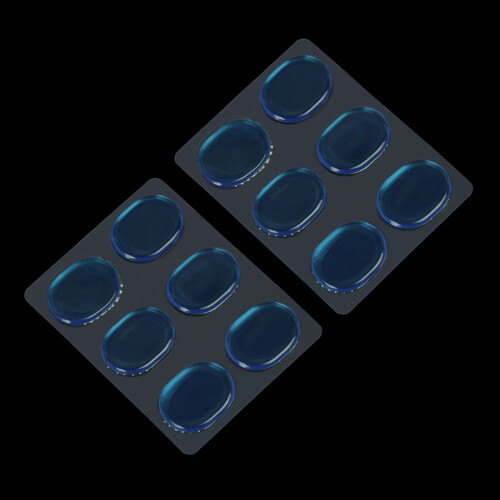 12-pack trumset-dämpklistermärken, blå silicagelklistermärken 2