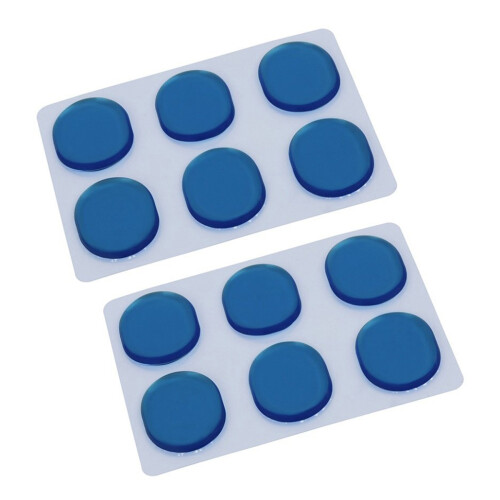 12-pack trumset-dämpklistermärken, blå silicagelklistermärken 1