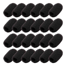 Pacote com 24 mini protetores de espuma para microfones de lapela e de lapela.