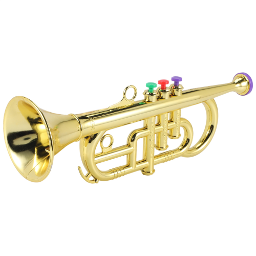 Tromba 3 toni musicale per bambini giocattolo oro 1