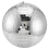 Bola espelhada de 30 cm com iluminação disco, bolas de espelho refletivas para palco, prata 3