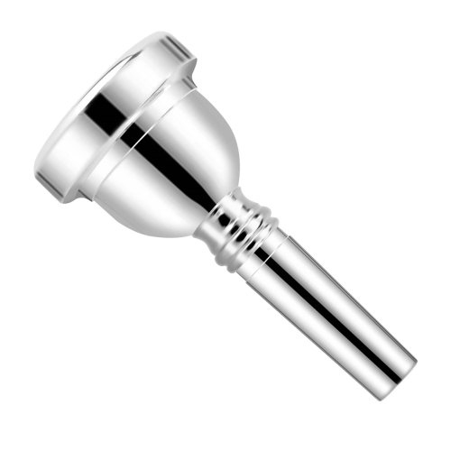 Bocal de trombone 12C, haste curta, prata, novo 2